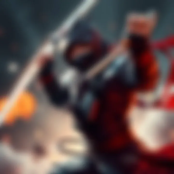 Genji Shimada, a skilled ninja character, shows off his iconic abilities with a dynamic pose, ready for battle.