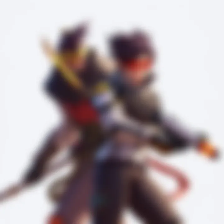 Genji and Tracer from Overwatch in an action-packed standoff, highlighting the competition between the two characters in the game's current meta.
