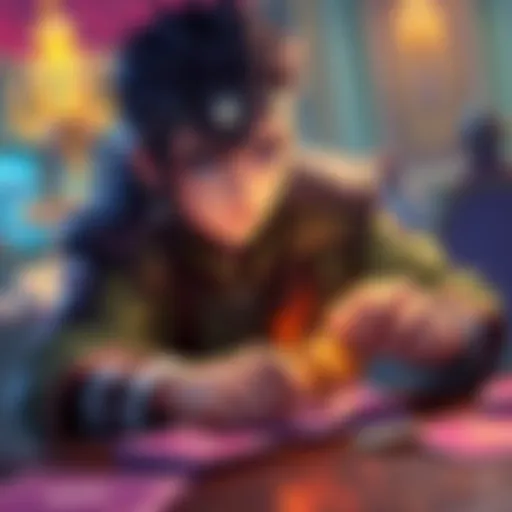 A card game scene featuring Genn and a coin, highlighting the unique role of the coin in gameplay.