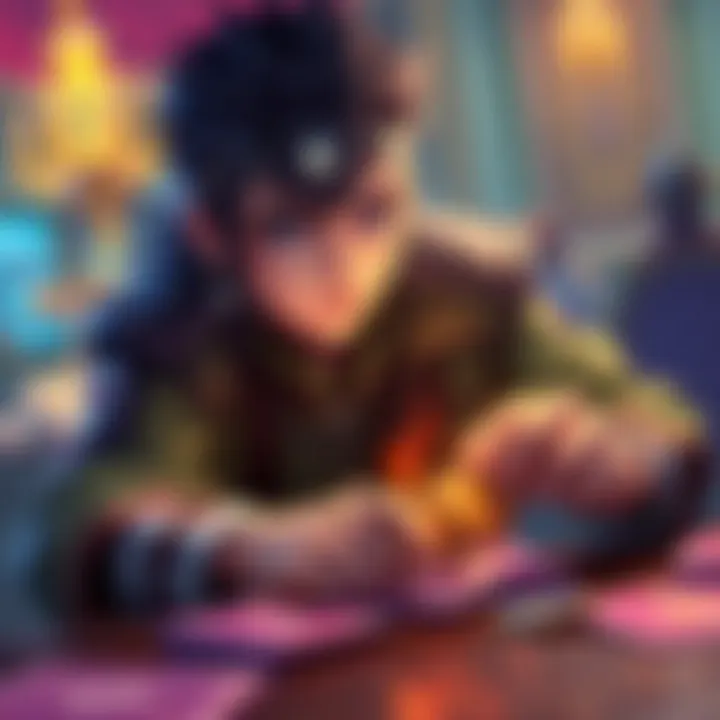 A card game scene featuring Genn and a coin, highlighting the unique role of the coin in gameplay.