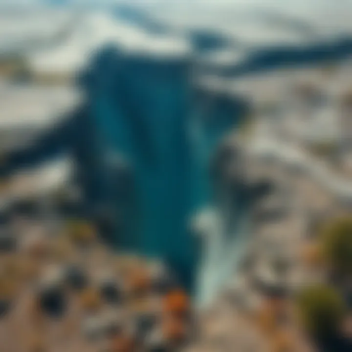 A large crack in the Earth's surface showing signs of geological activity, surrounded by rocky terrain and sparse vegetation.