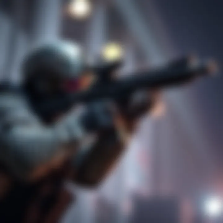 A soldier uses the GEP gun in a stealth operation, showcasing its sleek design and silent functionality.