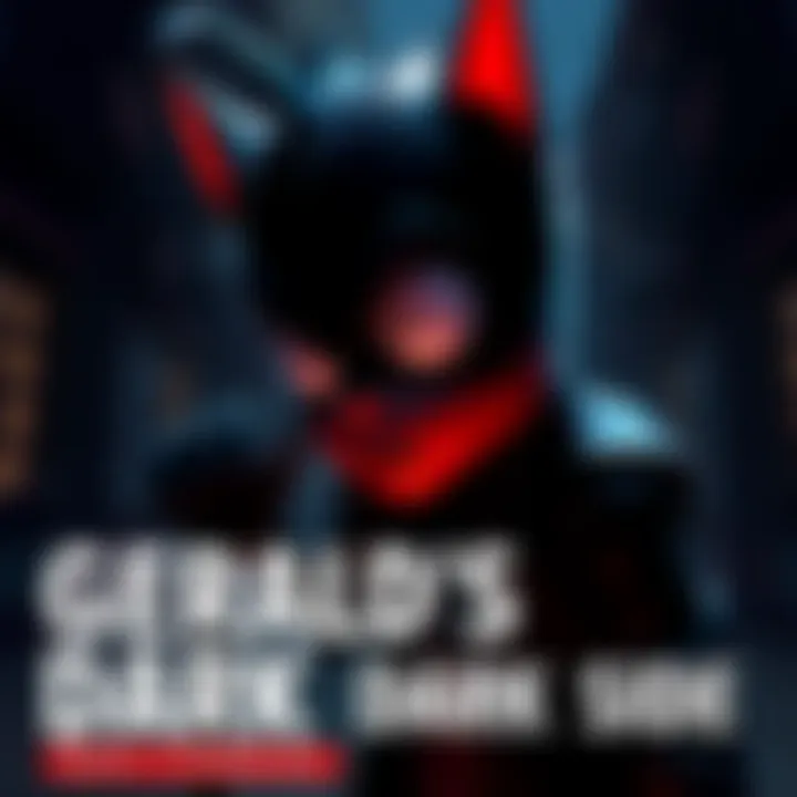 Gerald's Dark Side Concept Art Artistic rendering of Gerald looking contemplative, with shadows symbolizing his darker side, featuring elements associated with Darkness and Diddy.