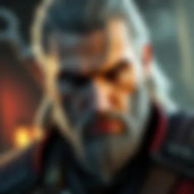 Geralt, a character in The Witcher 3, with a serious expression, reflecting emotional depth during a voice acting session with developers.