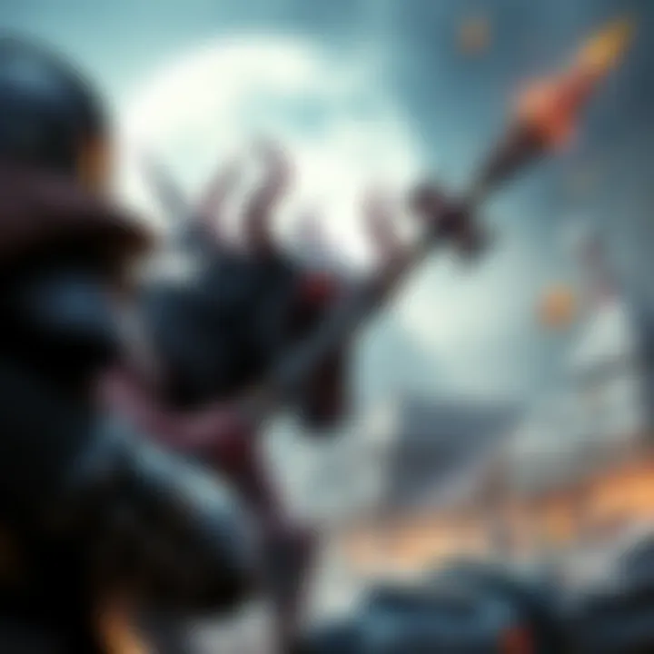 A fierce character named Ghaul engaged in a battle scene within the moon pyramid, showing signs of struggle against players.