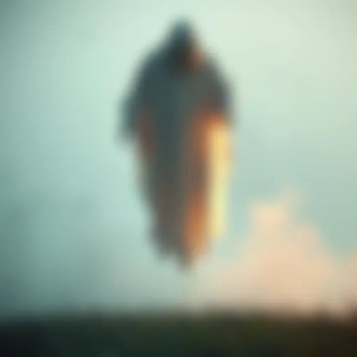 A ghostly figure floats just above the ground, surrounded by mist and soft light, sparking a debate about whether it hovers or flies.