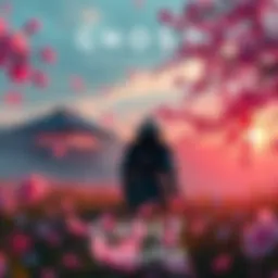 Cover of Ghost of Tsushima showing a samurai in a field with cherry blossoms