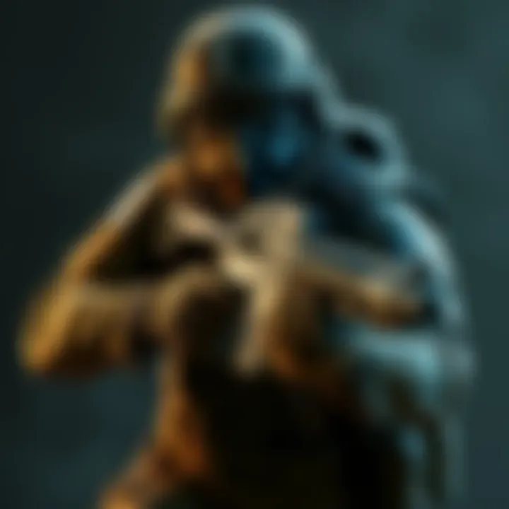 A Ghost Recon soldier wearing classic military gear and uniform in an action pose