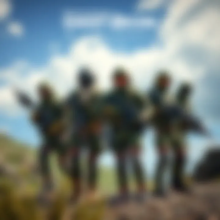 A player showcases creative team uniforms inspired by military styles in Ghost Recon Wildlands