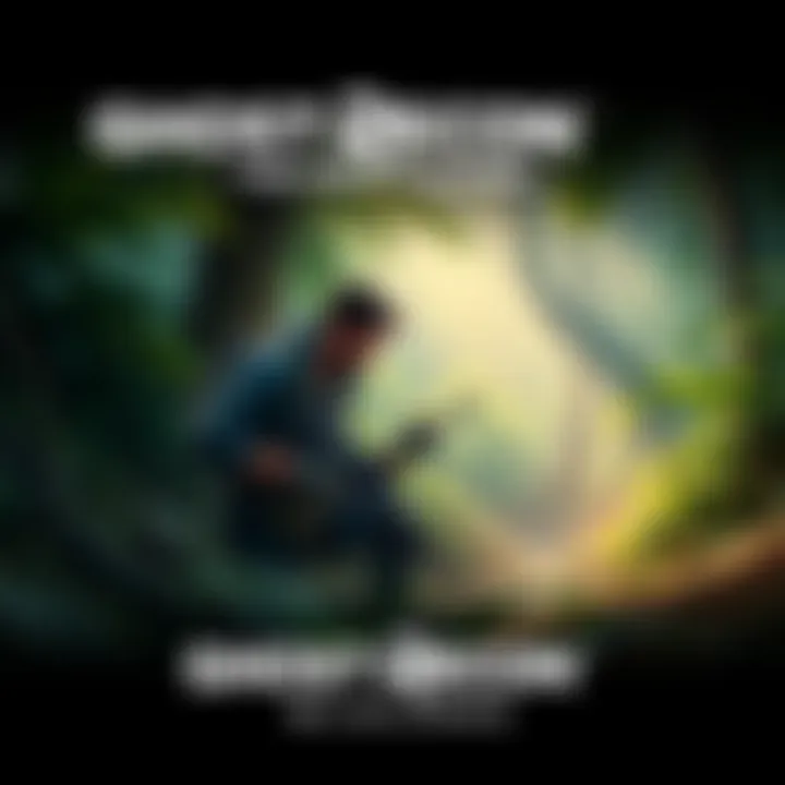 A player stealthily navigating through a jungle in Ghost Recon Wildlands, planning a mission approach.