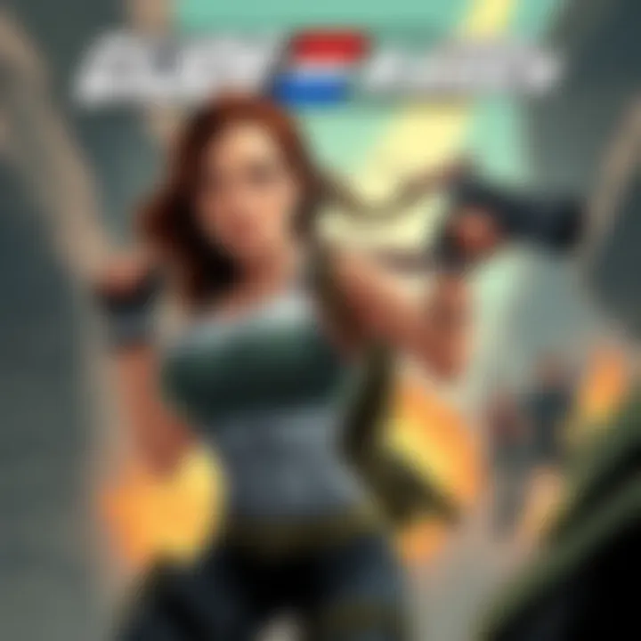 Cover illustration featuring Lara Croft with G.I. Joe characters, set in an action-packed scene