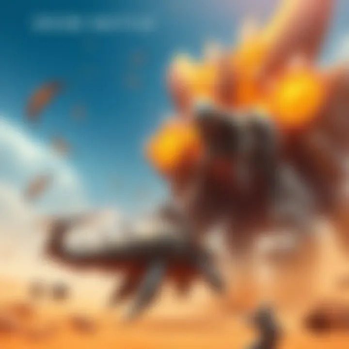 A thrilling giant battle featuring the Mohran sandwhales in an action-packed environment