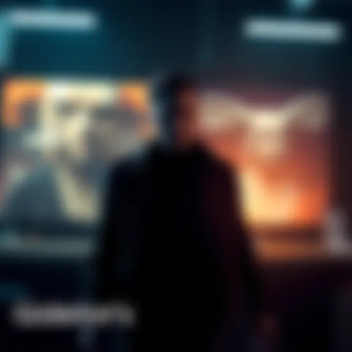Gideon standing with a puzzled expression, in a dark environment, with images of Miquella and Mohg fading in the background.
