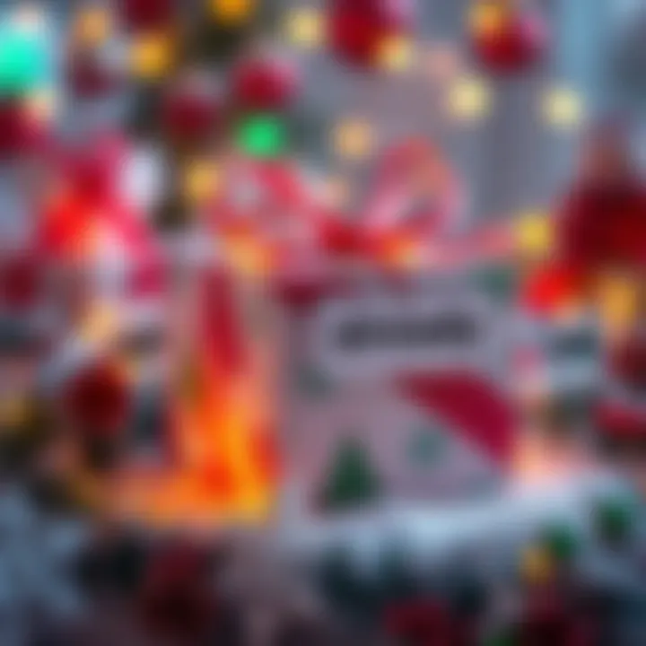A colorful gift box with a tag that reads 'already opened', surrounded by festive decorations for Winterfest.