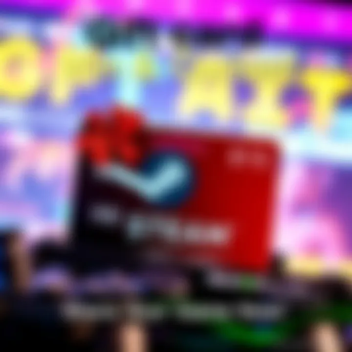 A colorful graphic showcasing a $15 Steam gift card with a gaming theme, inviting people to share their first video game for a chance to win.