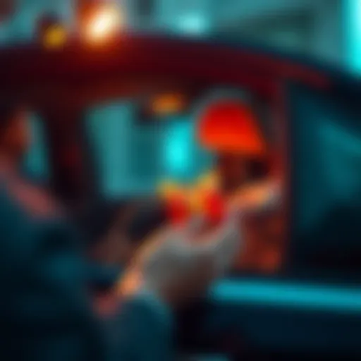 A person handing over car keys to another person with a worried expression, symbolizing the potential loss of credits.