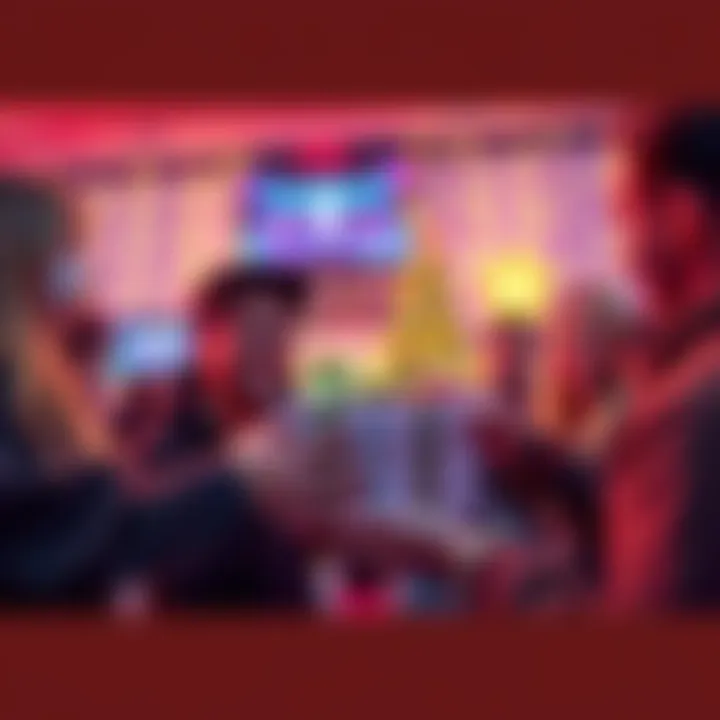 A group of TikTok users exchanging gifts during a live stream, showcasing excitement and surprise.