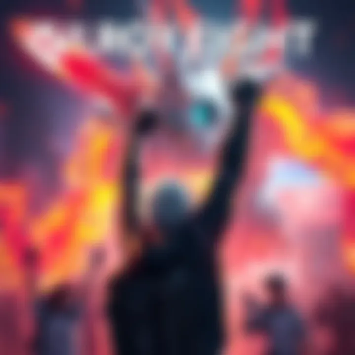 A character triumphantly raises their weapon after defeating the Gilroy boss in a video game, showcasing a no-hit run.