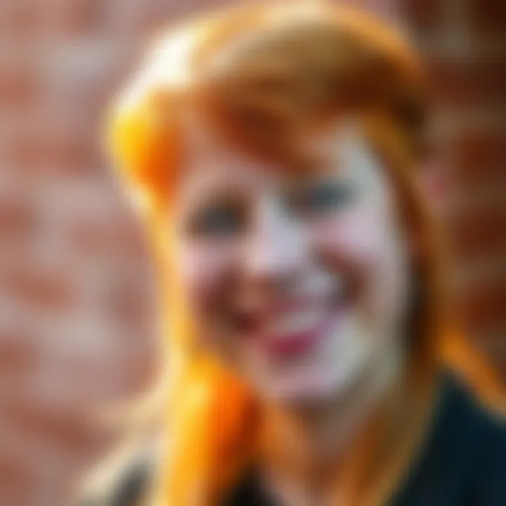 A ginger-haired individual with a friendly smile, representing ginger people in a positive light