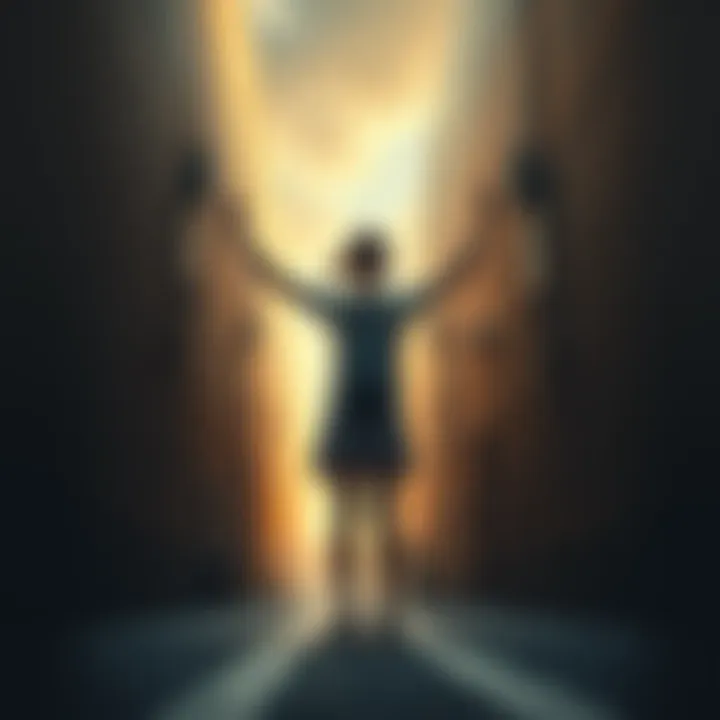 Girl Triumphs in the Lane A determined girl stands confidently after overcoming a challenging obstacle in a narrow lane, showcasing her strength and independence.