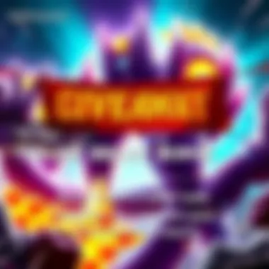 A colorful banner announcing a giveaway for a Tailed Beast Bomb, with text inviting participants to comment their favorite X suit.