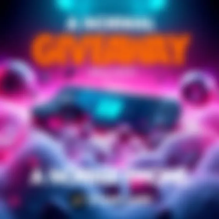 Promotional image for a giveaway featuring a phone and gaming elements