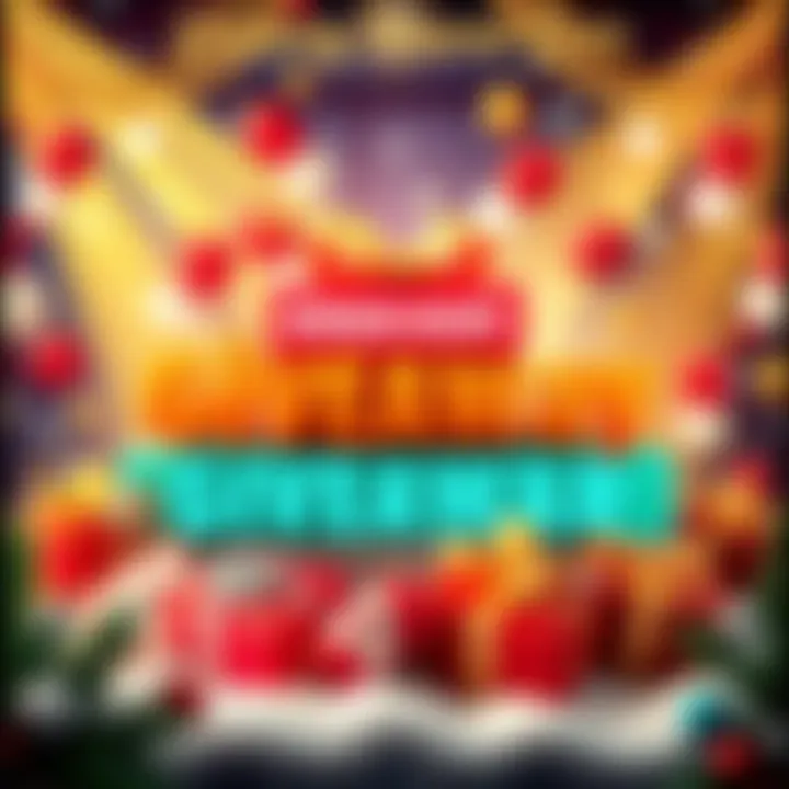 A vibrant graphic displaying the announcement of a giveaway with colorful prizes and festive decorations.