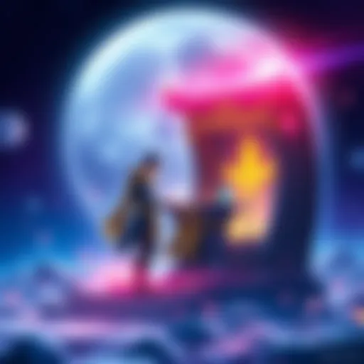 Glimmer Exchange at the Lectern A character exchanging Glimmer for Phantasmal Fragments at the Lectern of Enchantment on the Moon.