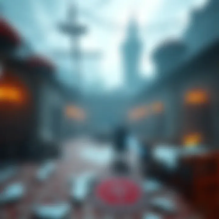 A scene showing visual glitches and design flaws in the game 1348 Ex Voto, depicting a medieval setting with distorted graphics