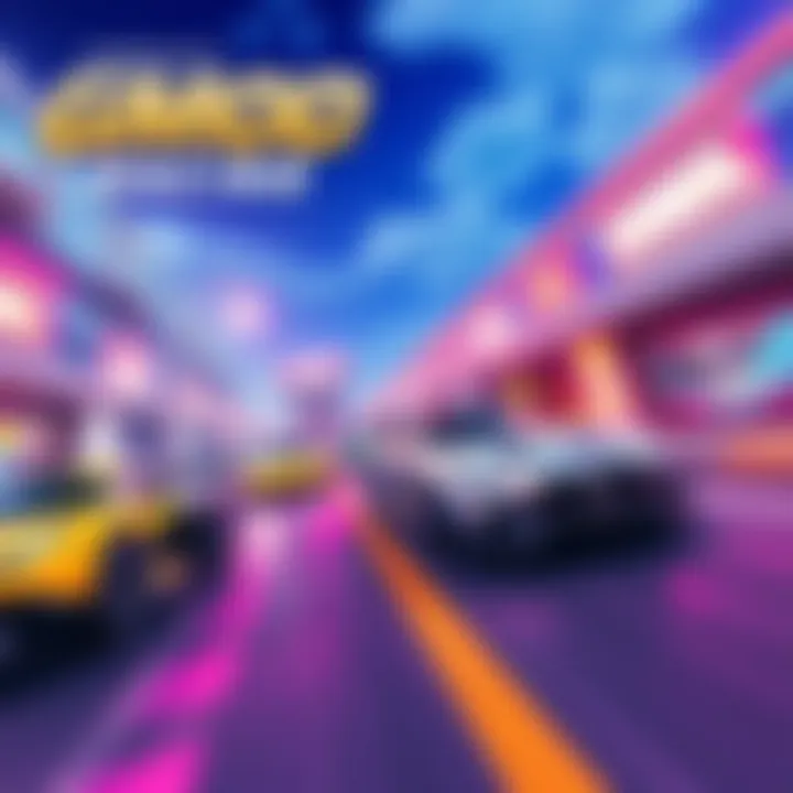 A thrilling Gmod racing scene featuring colorful vehicles and a vibrant environment reminiscent of classic racing challenges.