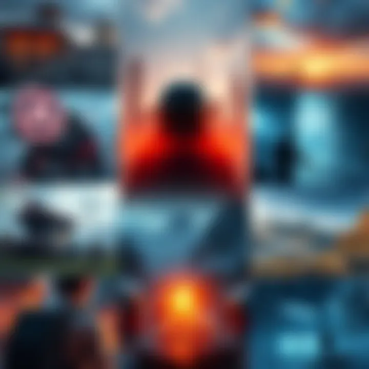 A collection of progress pictures showing the artistic development of Gmod scenes from early design to detailed final renderings.