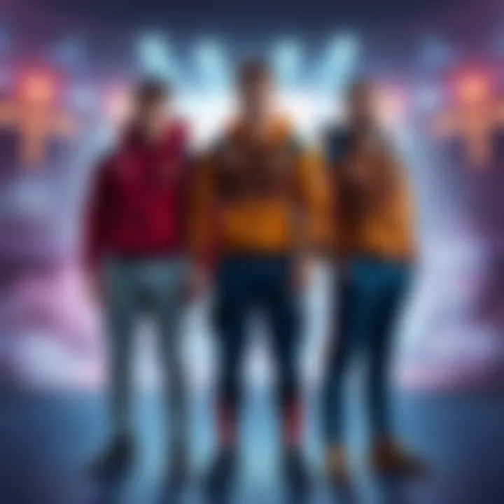 Gnaske and K4shera standing alongside Adam_zz, ready for competition, showcasing teamwork and determination for championship success.