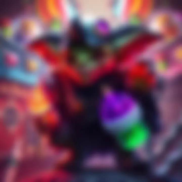 A goblin character featured in the Darkmoon Pull hero art surrounded by colorful festive elements from the Faire