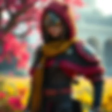 God Eater outfit in Monster Hunter Wilds Character wearing God Eater fashion in a vibrant Monster Hunter Wilds setting