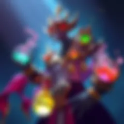 The God of Potions Alchemist set showcasing vibrant colors and potion-themed accessories for Dota 2
