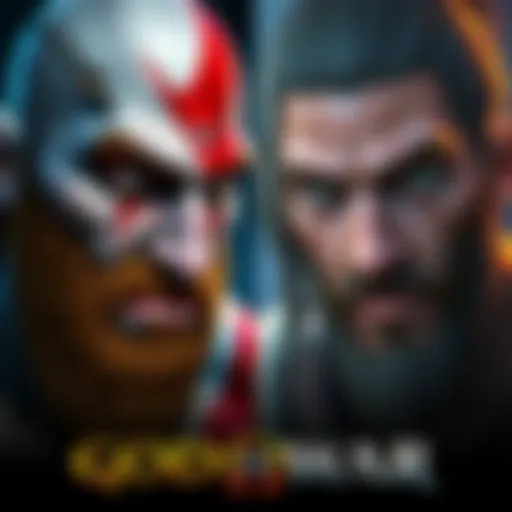 Side-by-side view of Kratos and Atreus from God of War games, showcasing their different designs and expressions, reflecting their journey in the 2018 edition and GOWR.