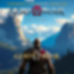 A character from God of War standing in front of a stunning mountainous landscape with vibrant colors and detailed graphics on PS5 Pro.