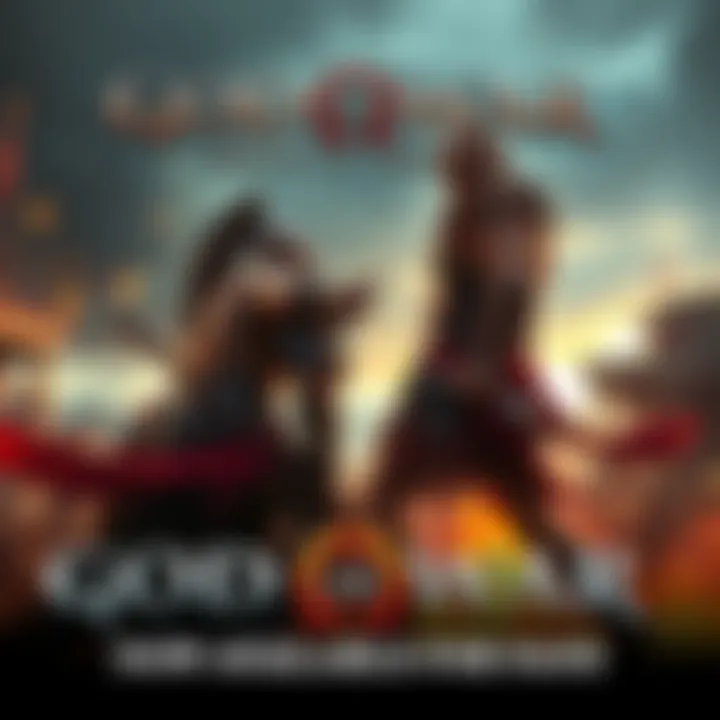 Kratos and a warrior facing a fierce enemy in an epic battle scene