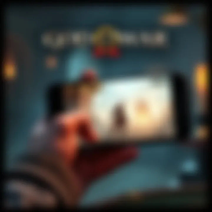 A player holding a Steam Deck while playing God of War, showing the game on the screen with character action visible.