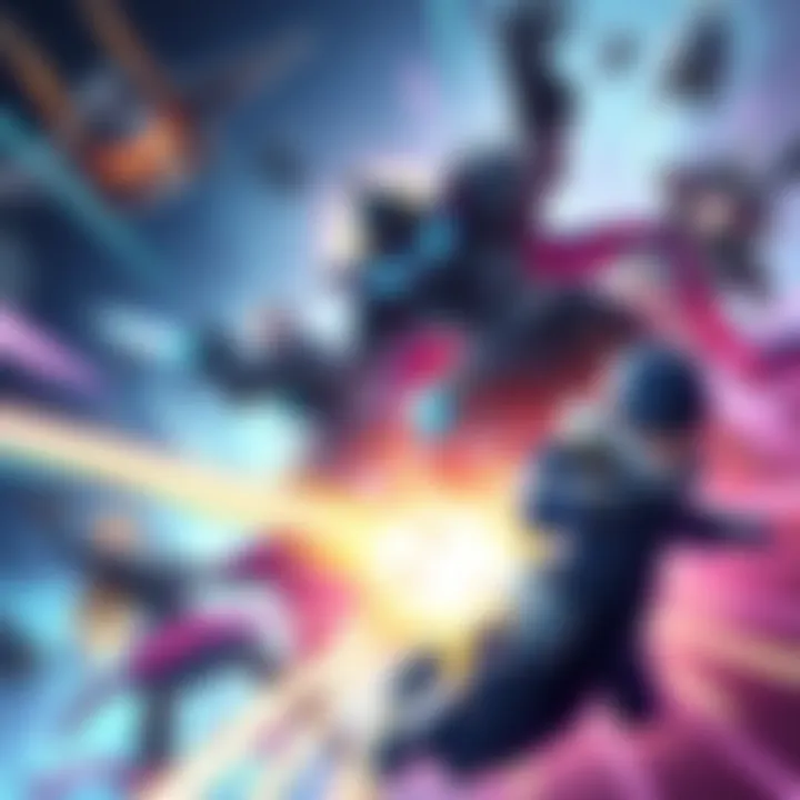 A dynamic illustration showcasing characters from the God Eater series in action