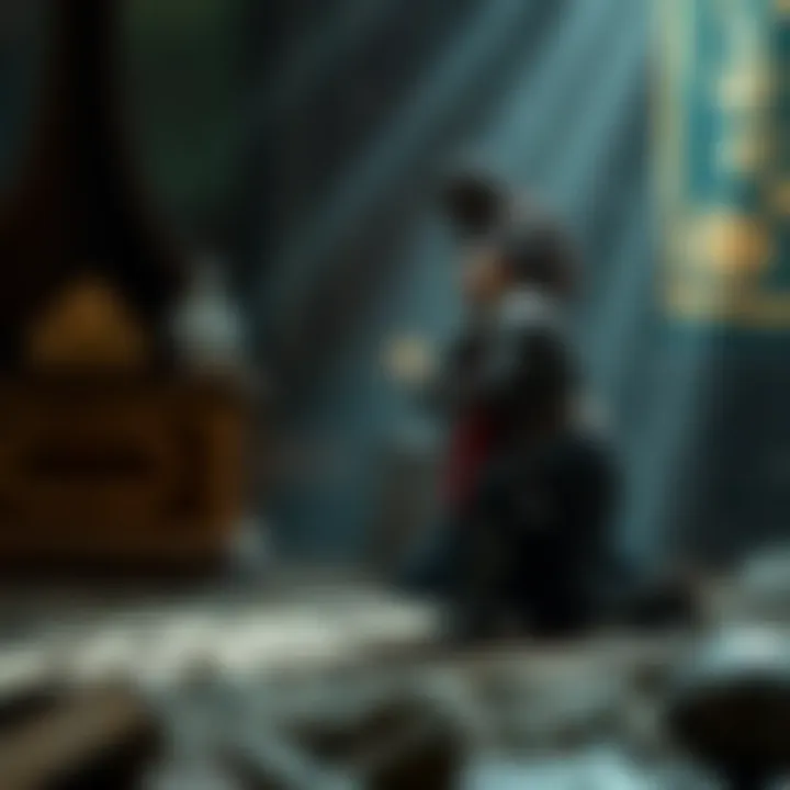 Godrick kneeling in submission while Malenia stands over him, showcasing the tension in their battle.