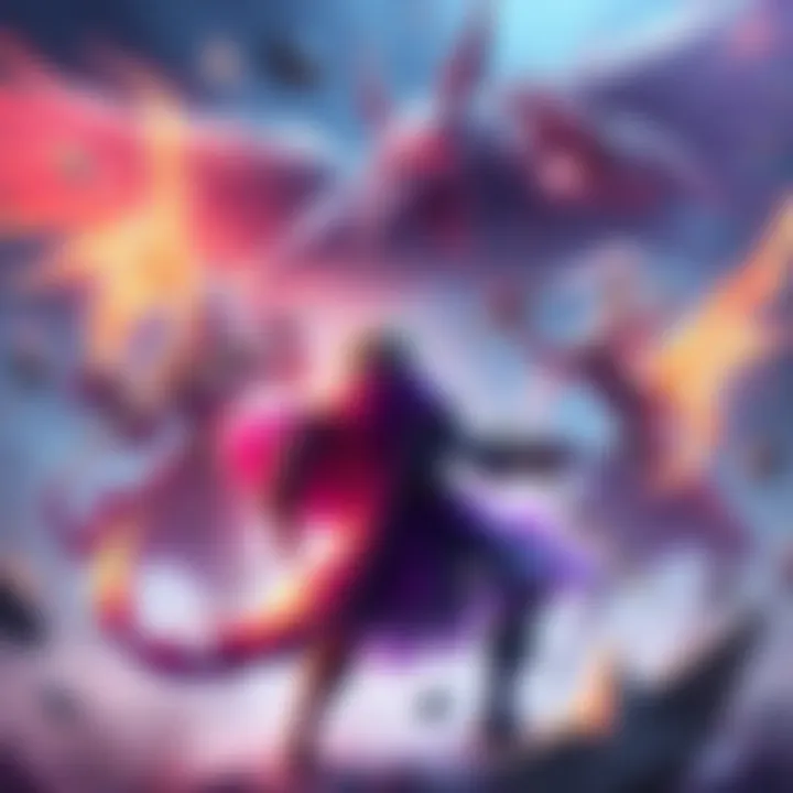 A character summons allies to battle the Godskin duo in an action-packed scene