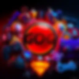 GOG logo with gaming elements GOG logo surrounded by various gaming icons representing DRM-free games and preservation