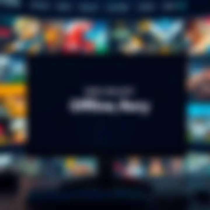 A computer screen showing an error message for Gog Galaxy and Steam integration with the text 'Offline Retry' over a blurred background of game icons.