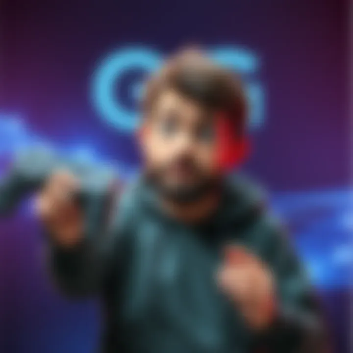 GOG logo with a gamer looking confused about digital rights management while holding game controllers