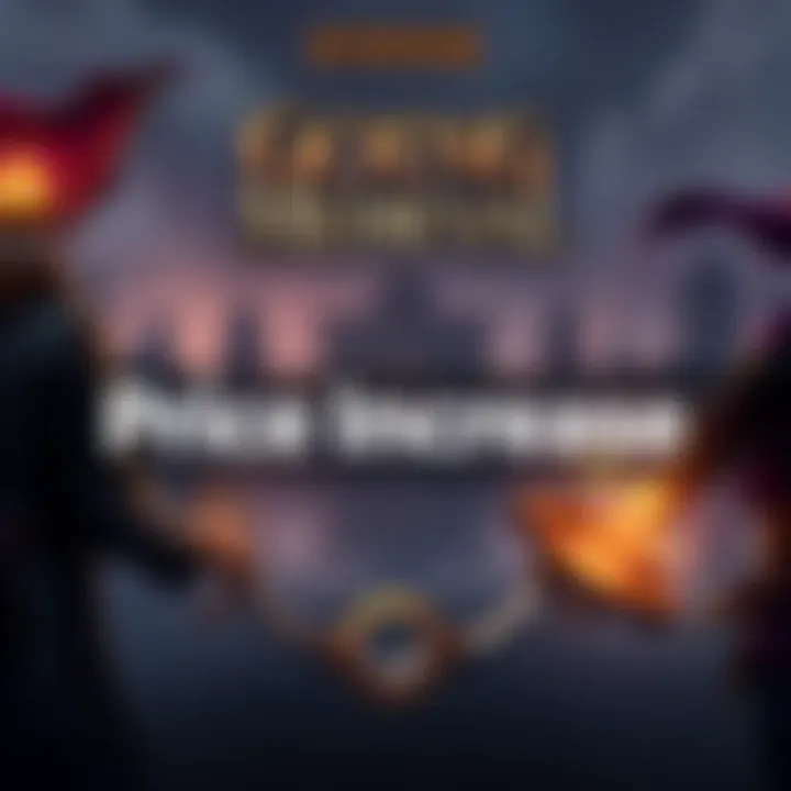 Graphic showing the price change for Going Medieval from $24.99 to $29.99 with medieval themed elements