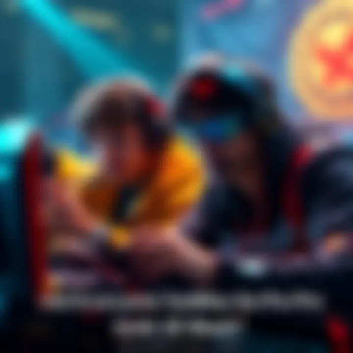 A diverse group of players intensely competing in a Gold III duo match, showcasing their skills and strategy during gameplay.