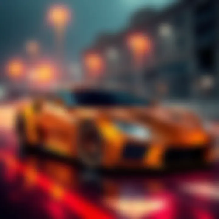 A gold octane car with stylish wheels and vibrant boost effects on display, showcasing its upgraded look.