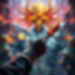 Golden Deathly Striker in Game A gameplay scene showing the golden deathly striker unable to summon the eternal knight with a player's hand full of items