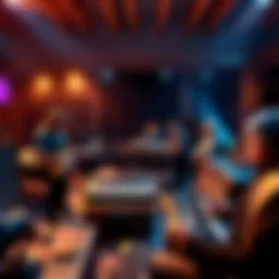 A group of musicians and producers gather in a studio, creating innovative sounds for Goldman's upcoming demo.